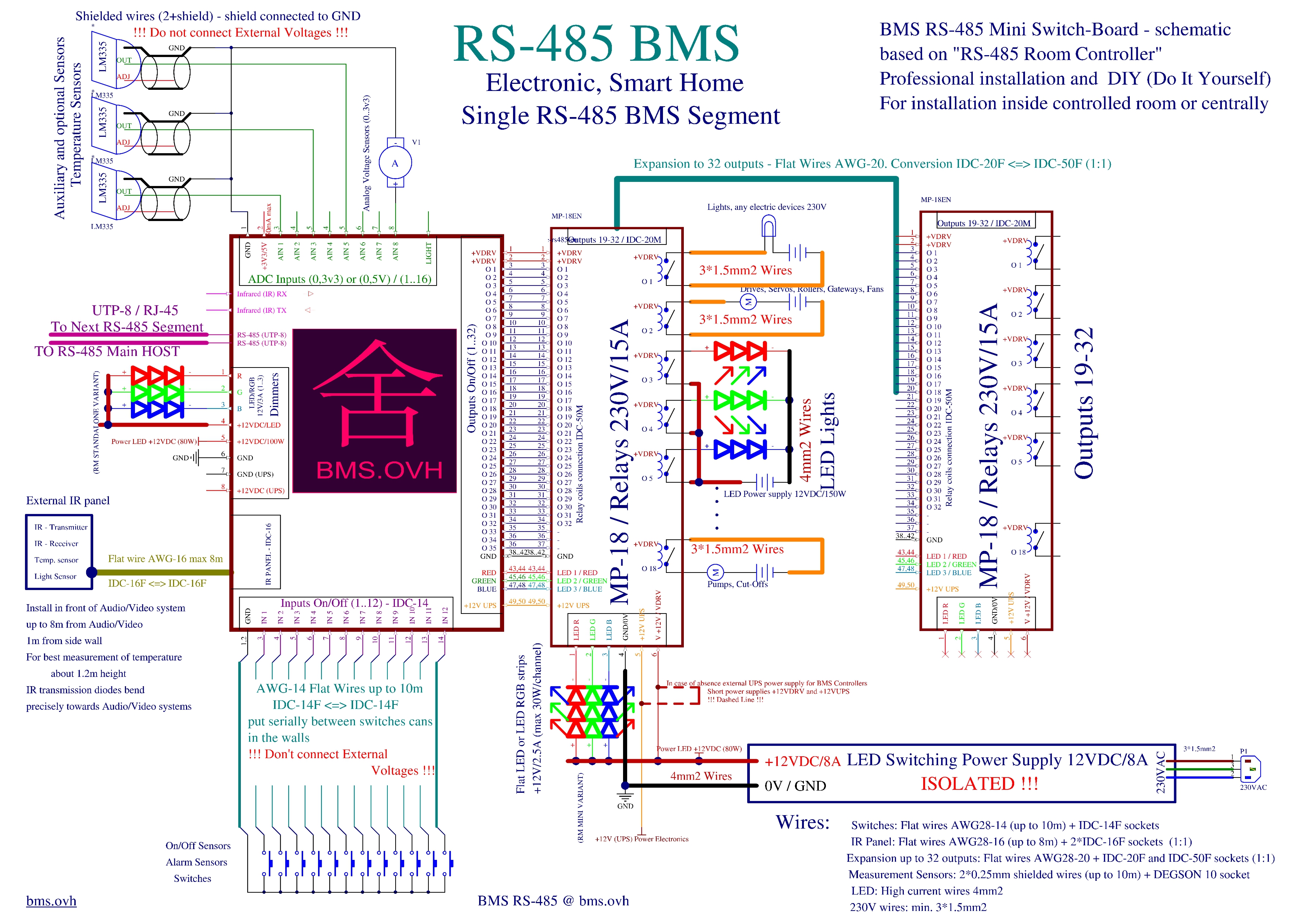 RS-485 BMS schematic